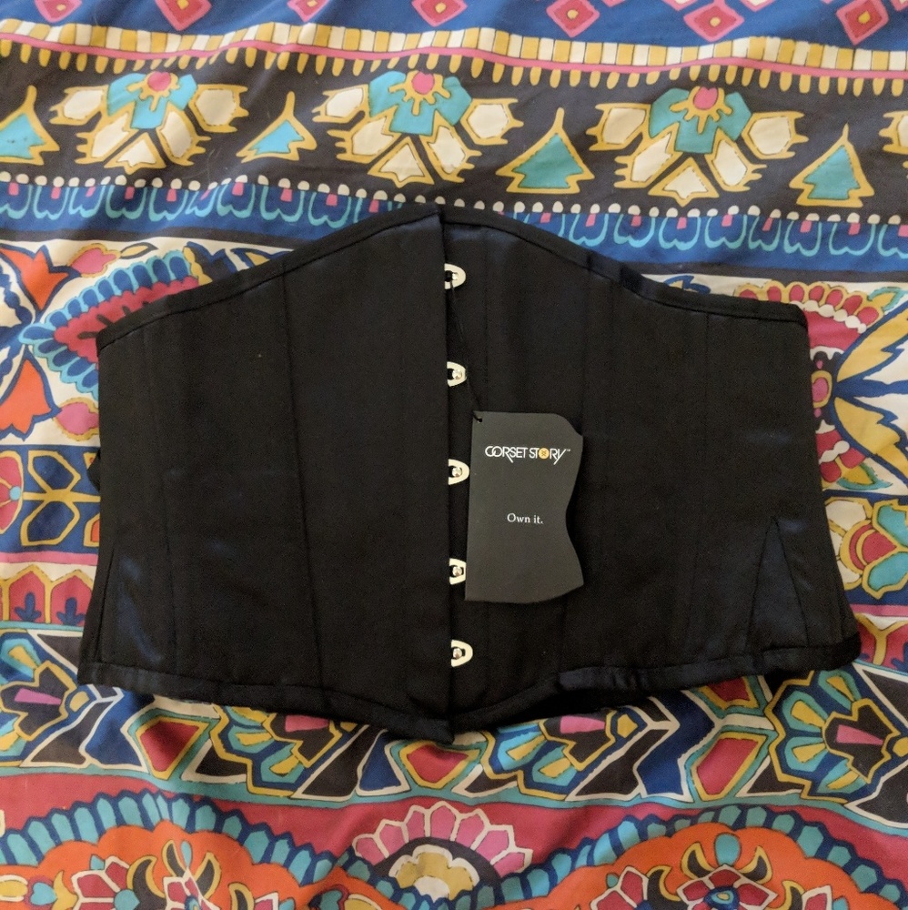 Plus Size Black Satin Waist Trainer Corset